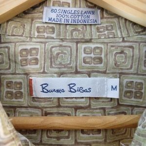 Burma Bibas Men's short sleeve button down, sz M